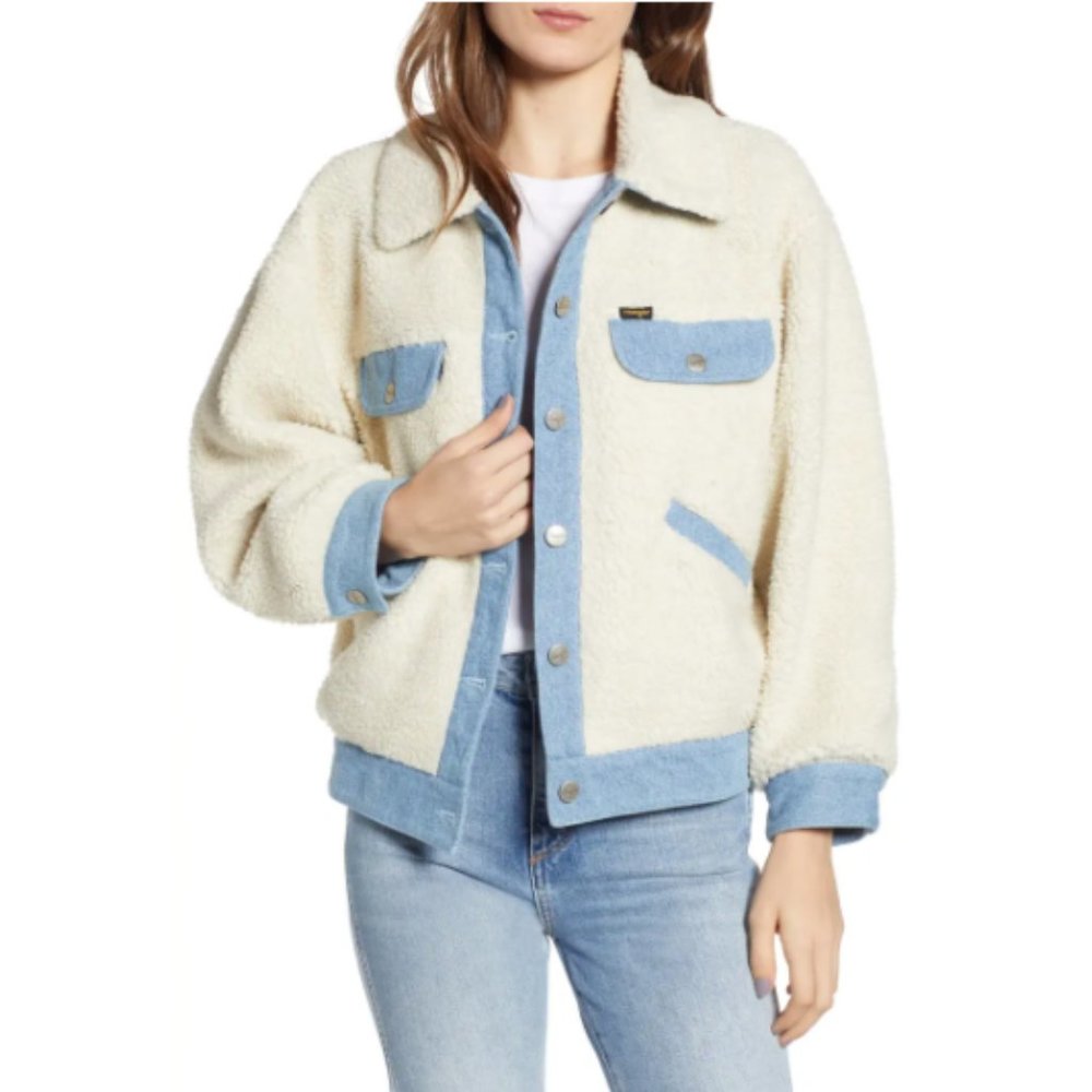 Wrangler Shearling Denim Jacket, Medium